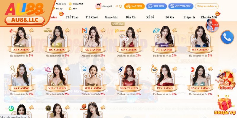 Thao tác tham gia chơi Baccarat Au88 an toàn 