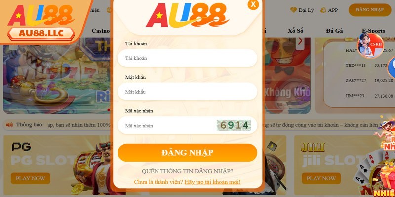 Đăng Nhập Au88 - Hướng Dẫn Chi Tiết, Nhanh Chóng Chính Xác 2 Quy trình thao tác các bước đăng nhập Au88 đơn giản, nhanh chóng